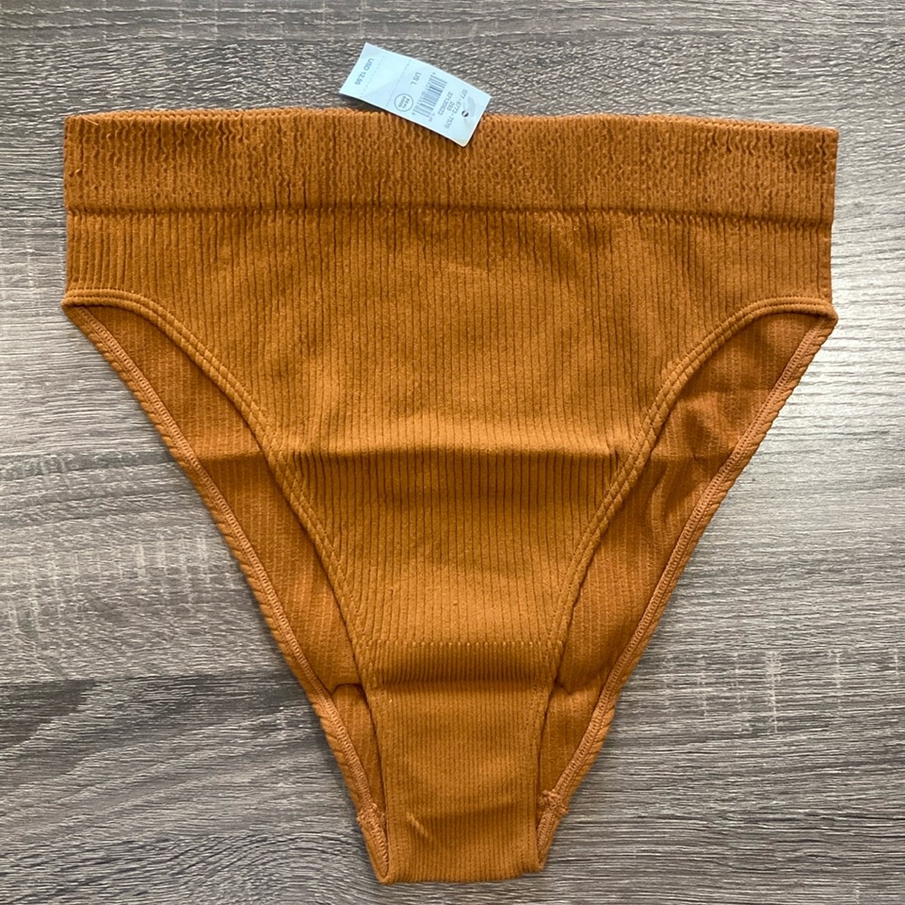 NWT - Aerie High Waisted High Leg Bikini Panties - Copper - L
